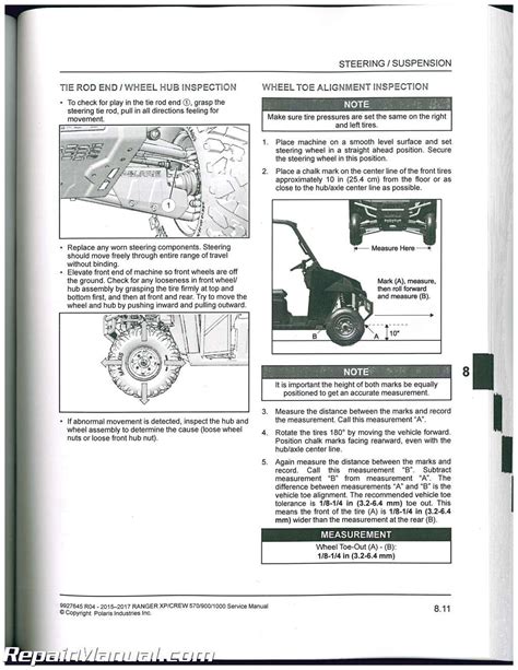 polaris ranger xp crew xp    side  side service manual