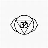 Chakra Third Eye Mandala Symbol Template Coloring sketch template