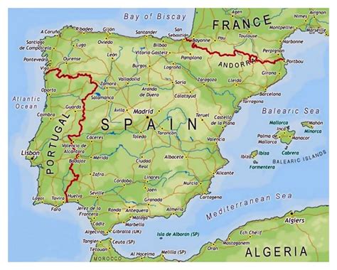 gebieden van spanje kaart een kleine kaart van spanje zuid europa europa