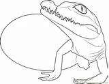 Crocodile Hatchling Coloringpages101 Popular sketch template