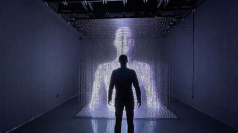 huge hologram   display    thousands  tiny led lights