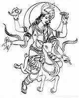Parvati Goddesses Line Shiva Doli sketch template