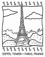 Coloring Pages Eiffel Tower France French Crayola Color Printable Flag Colouring Paris Book Landmarks Kids Revolution Preschool Ausmalbilder Craft Print sketch template