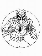 Coloring Spiderman Pages Cartoons Print Kids Easily sketch template