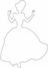 Cinderella Outline Silhouette Silhouettes Vector Svg Coloring Pages sketch template