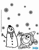 Neige Monsieur Bonhomme Noel sketch template