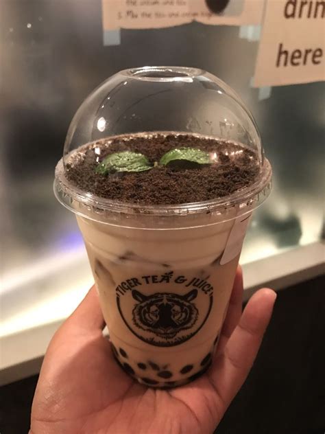 Potted Plant Milk Tea W Boba Def A Great Aesthetic Yelp