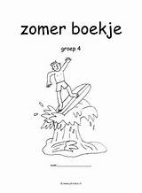 Zomer Groep Juf Milou Werkboekjes Werkbladen Werkboekje Taal Kun Kleurplaten Eind Schoolweek Downloaden Bezoeken sketch template