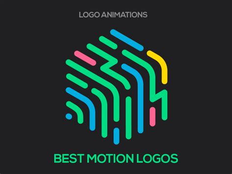 logo   motion logos  features colorful lines  dots   black background