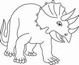 Torosaurus Dinosaur sketch template