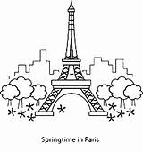 Coloring Eiffel Tower Pages Paris Landmarks Landmark Colouring Collection Around Coloringpagesfortoddlers sketch template