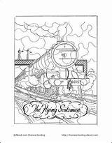Coloring Scotsman Flying Pages Train Book Trains Books Printable Color Colouring Colour Print Read Choose Board Homeschooling Learn sketch template