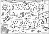 Coloring Pages Year Happy Years Eve Kids Colouring Printable Fun sketch template