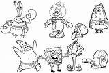 Coloring Spongebob Pages Friends Adults Kids Pdf sketch template