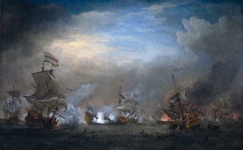 anglo dutch war history   sailing warship   marine art