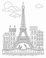 Coloring Eiffel Tower Pages Paris Relax Advanced Adults Adult Colouring French Para Eiffelturm Books Ausmalen Colorir Book Mandala Imprimir Watercolor sketch template