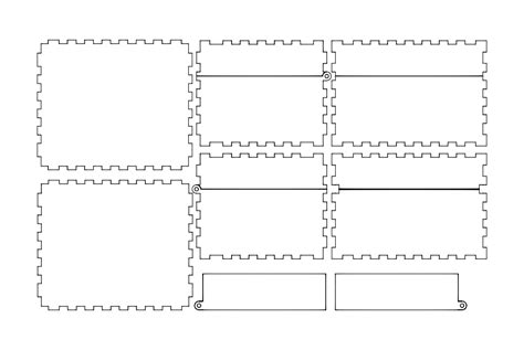 hinged box  dxf file   dxf patterns