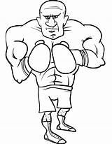 Boxeador Colorear Kleurplaat Boxer Sportman Fotobehang sketch template