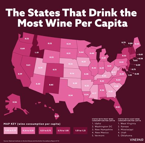 the states that drink the most wine in america maps vinepair