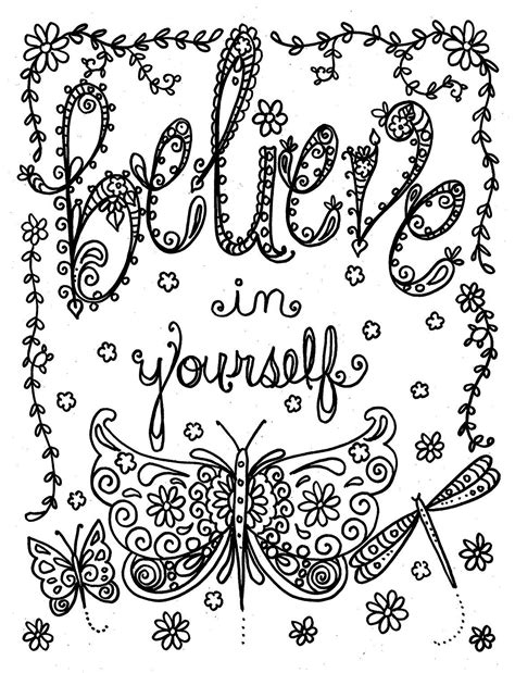 adult coloring book  brave quote coloring pages  coloring pages printable coloring pages