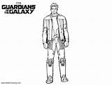 Coloring Guardians Galaxy Pages Peter Kids Printable sketch template
