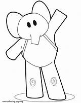 Pocoyo Coloring Elly Pages Printable Desenho Colouring Do Para Colorear Ellie Colour Dibujos Da Dibujo Library Clipart Popular Elephants Elephant sketch template