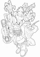 Guardians Colorings sketch template