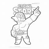 El Brawl Stars Kleurplaat Coloring Primo Pages Skins Leon Kolorowanki Star Weerwolf Bo Mecha Gold Downloaden Nl sketch template