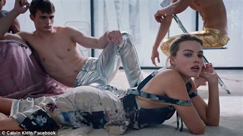 margot robbie oozes sex appeal in new tv advert for calvin klein fragrance daily mail online