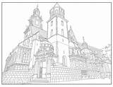 Coloring Wawel sketch template
