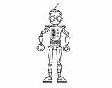 Android Coloring Coloringcrew Robots sketch template
