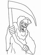 Reaper Grim Tattoo Kolorowanki Dzieci Kostucha Monstruos Stampare Designlooter Scythe Colorear sketch template