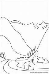 Coloring Pages Landforms Valley Erosion Outline Color Plateau Landform Nature Printable Drawing Getcolorings Getdrawings Pencil National sketch template