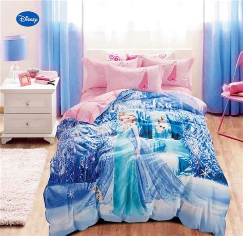 Disney Frozen Elsa Printed Comforter Bedding Sets For Girls Bedroom