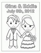 Bride Coloring Groom Printable Popular sketch template
