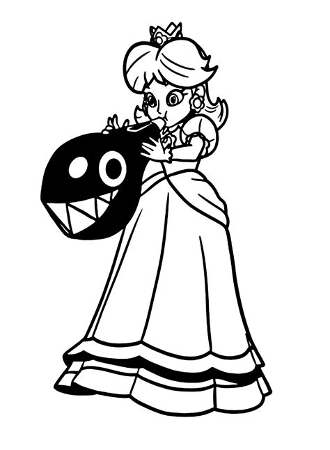 princess daisy coloring pages  printable coloring pages