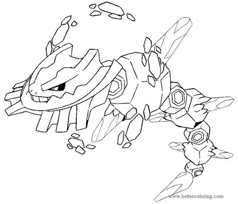 mega pokemon steelix coloring pages  printable coloring pages