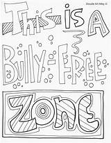 Bullying Coloring Pages Classroom School Worksheets Activities Doodles Anti Posters Stop Week Bully Zone Drawing Quotes Printables Environment Rules Sheets sketch template