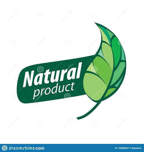 natural product logo stock vector illustration  green