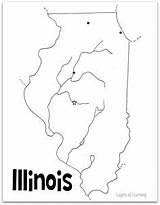 Illinois State Outline Printable Study sketch template