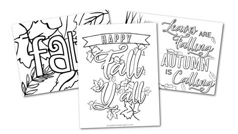 printable fall coloring pages simple mom project