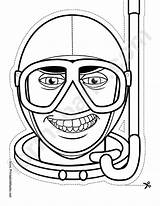 Diver Mask Template Outline Advertisement sketch template