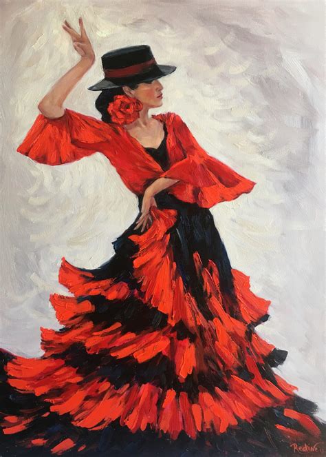 flamenco dancer   hat art lovers australia