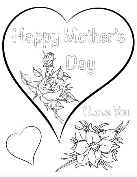 printable mothers day coloring pages   designs
