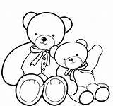 Teddy Bear Coloring Pages Bears Printable Kids Baby Cute Drawing Line Picnic Color Colouring Sheets Book Procoloring Print Preschool Gangsta sketch template