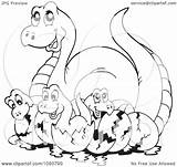 Dinosaur Coloring Hatchlings Clip Visekart Royalty Illustration Rf Clipart 2021 sketch template