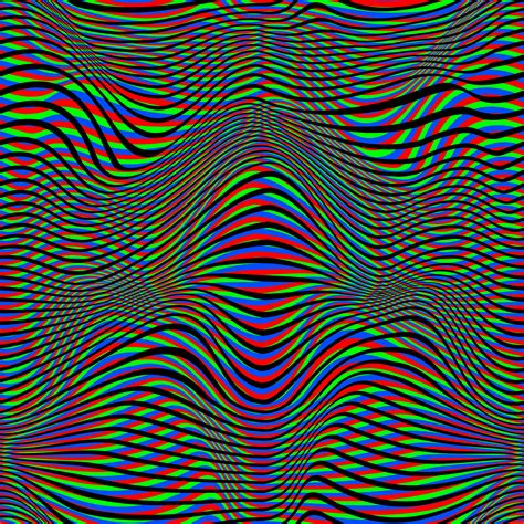 moire seamless vector dark pattern multicolor wavy lines optical