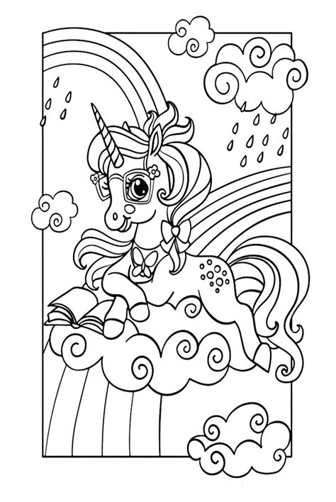 rainbow color page printable  printable coloring pages