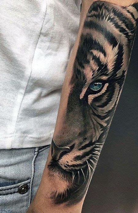 30 Cool Forearm Tattoos For Men Tiger Face Tattoo Tiger