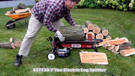 powerhouse xm   ton electric hydraulic log splitter log spitter center